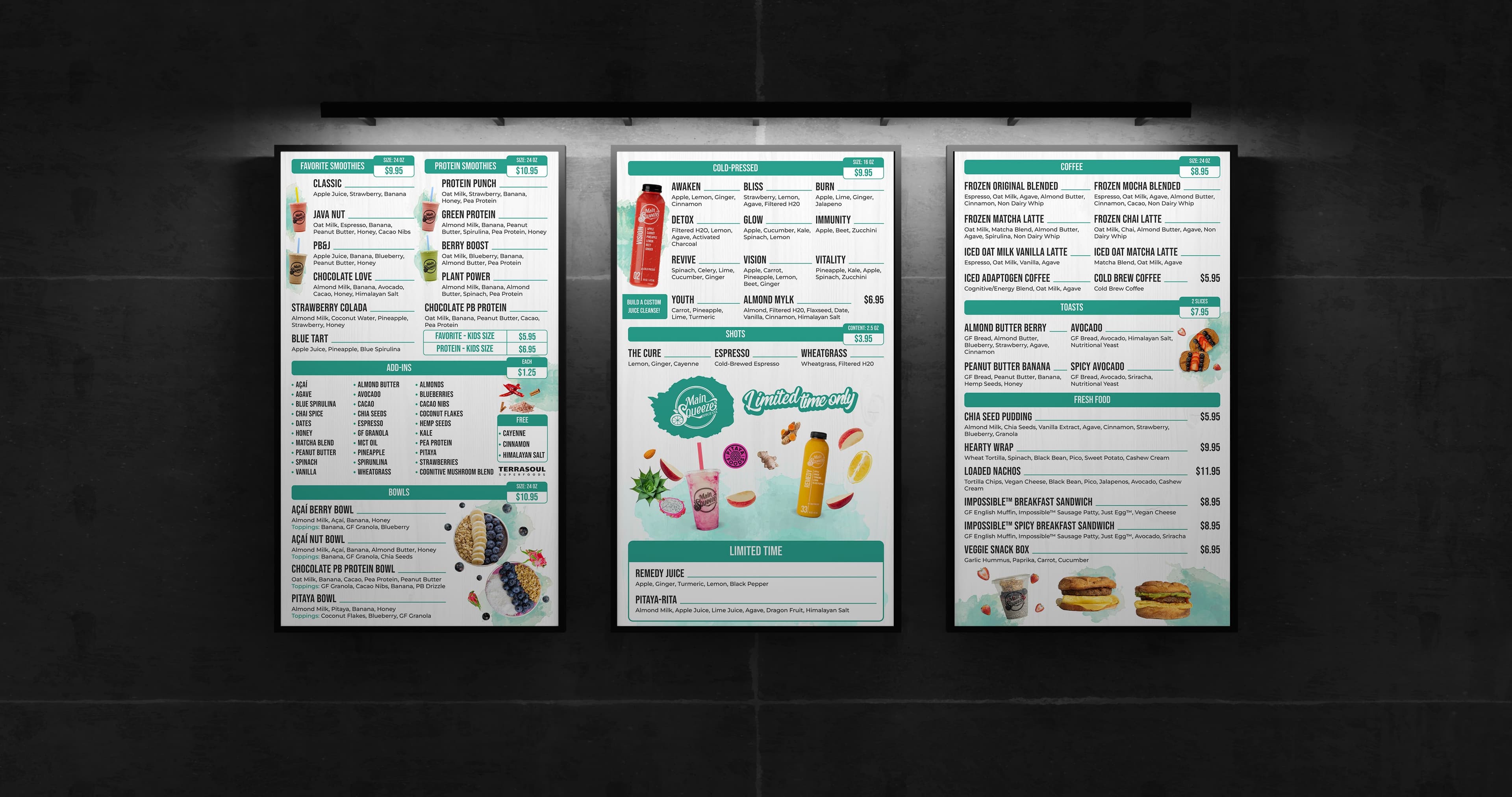 Main Squeeze Juice Co Digital Menus — 3